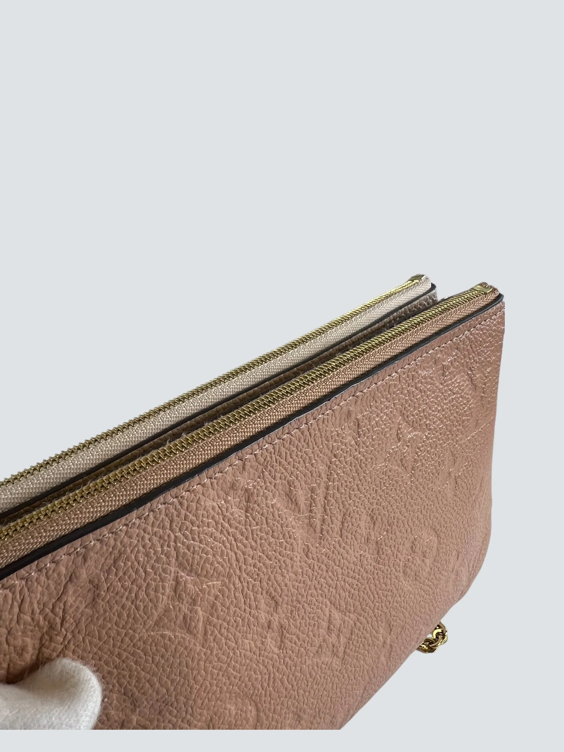 Louis Vuitton Two-Tone Cream Empriente Leather Crossbody Pochette