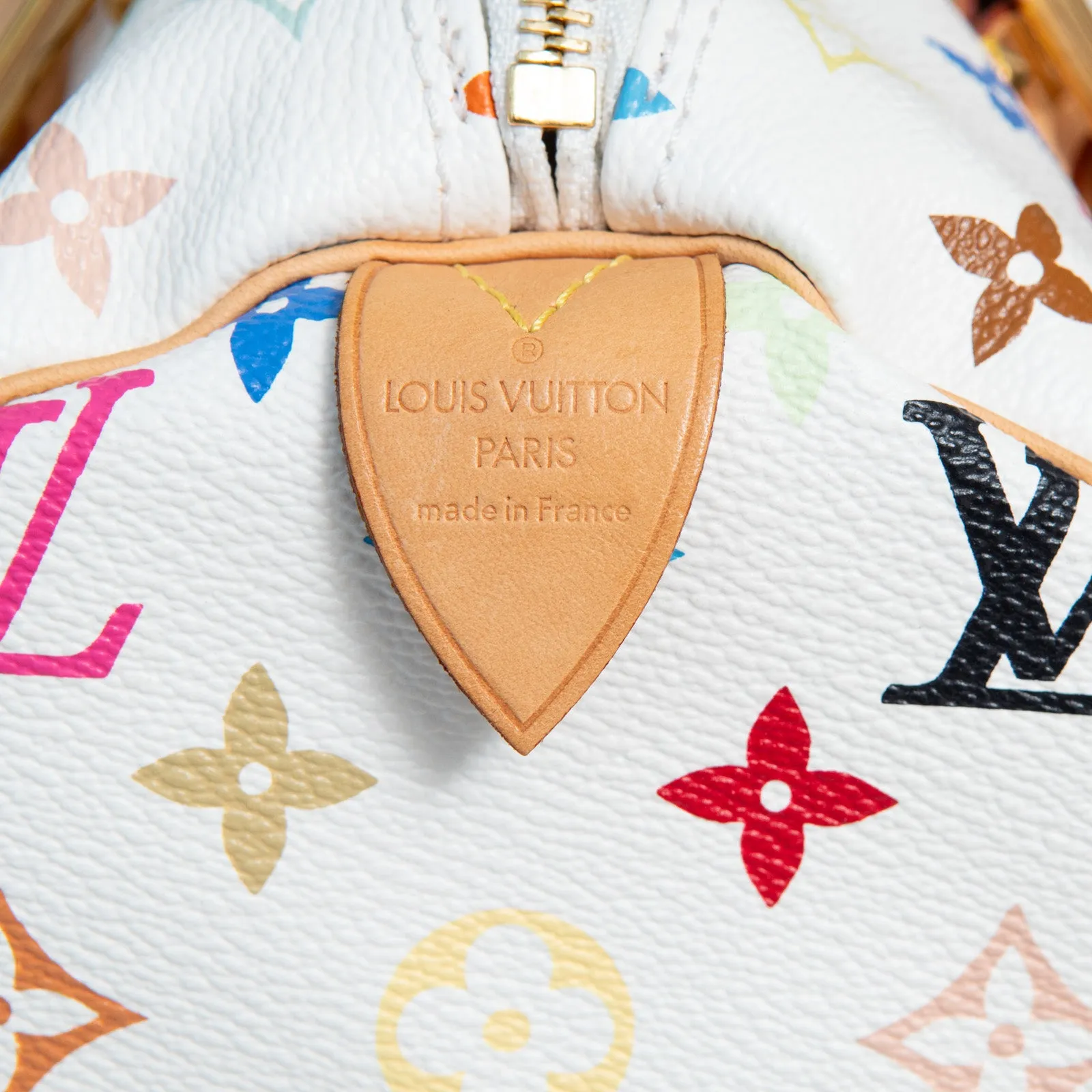 Louis Vuitton X Takashi Murakami Multicolore White Speedy 30 Bag