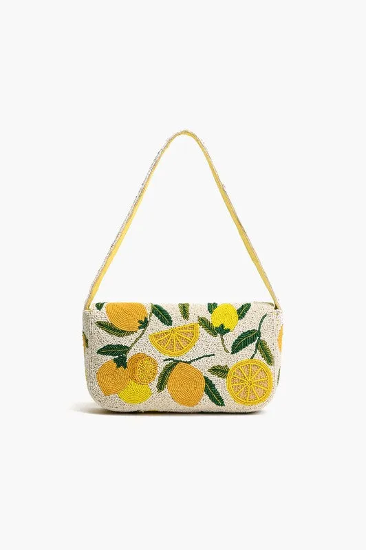Make Lemonade Beaded Shoulder Bag