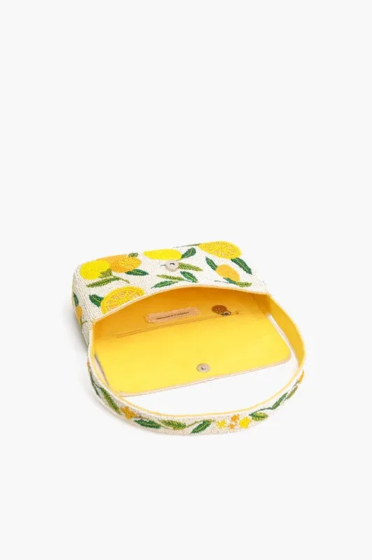 Make Lemonade Beaded Shoulder Bag