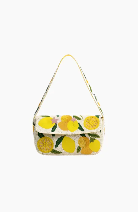 Make Lemonade Beaded Shoulder Bag