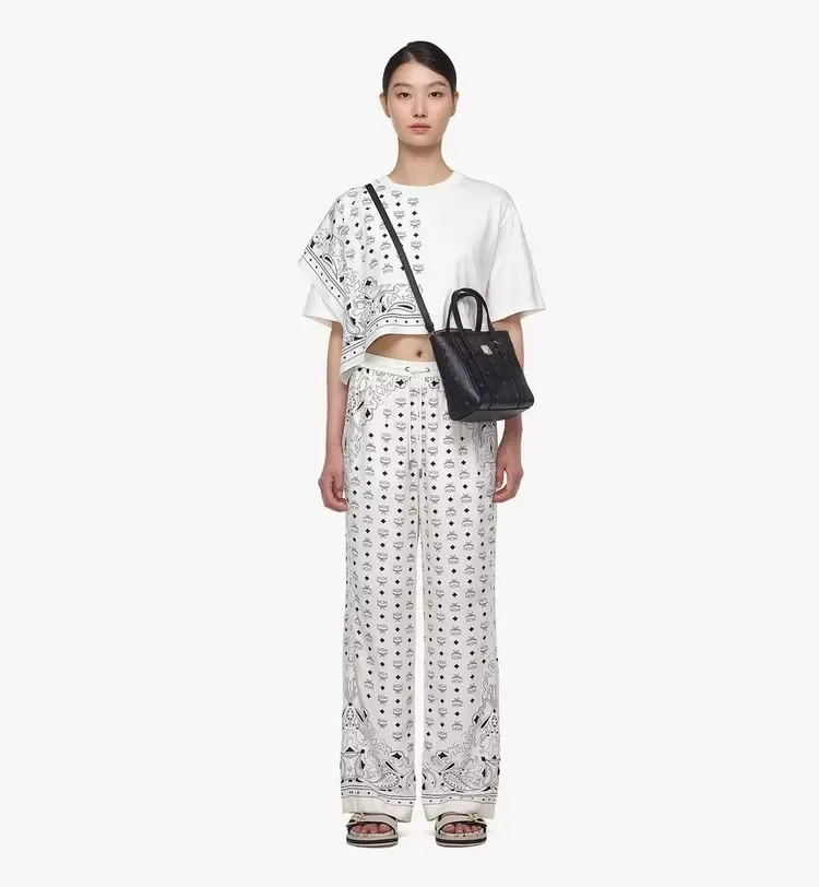 M.C.M AREN TOP-ZIP SHOPPER IN VISETOS HANDBAG