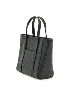 M.C.M AREN TOP-ZIP SHOPPER IN VISETOS HANDBAG