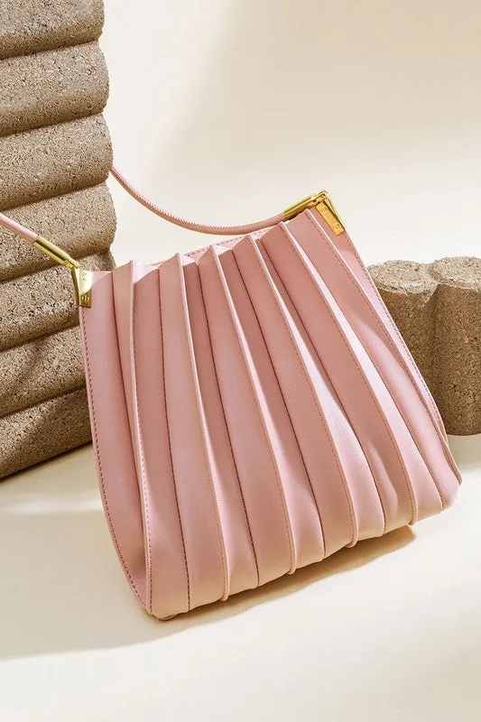 Melie Bianco Carrie Blush Medium Vegan Shoulder Bag
