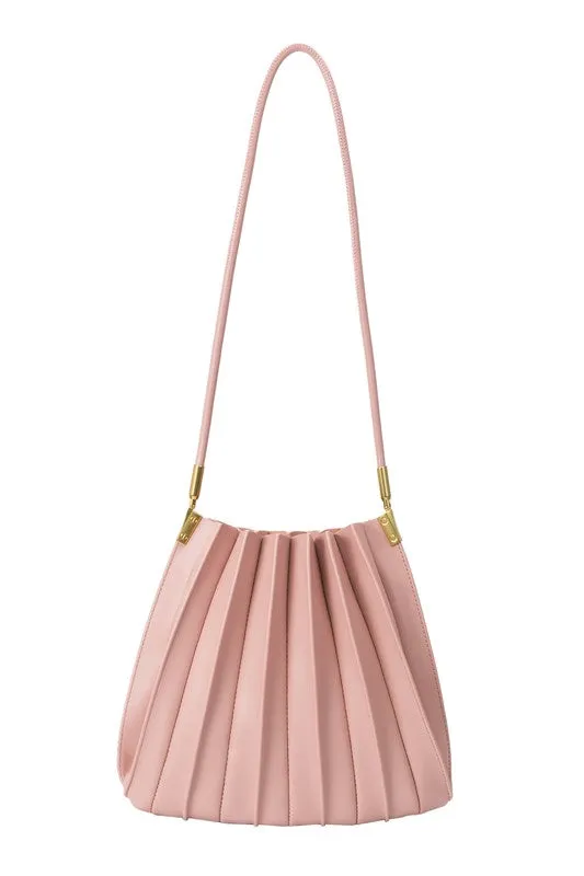 Melie Bianco Carrie Blush Medium Vegan Shoulder Bag