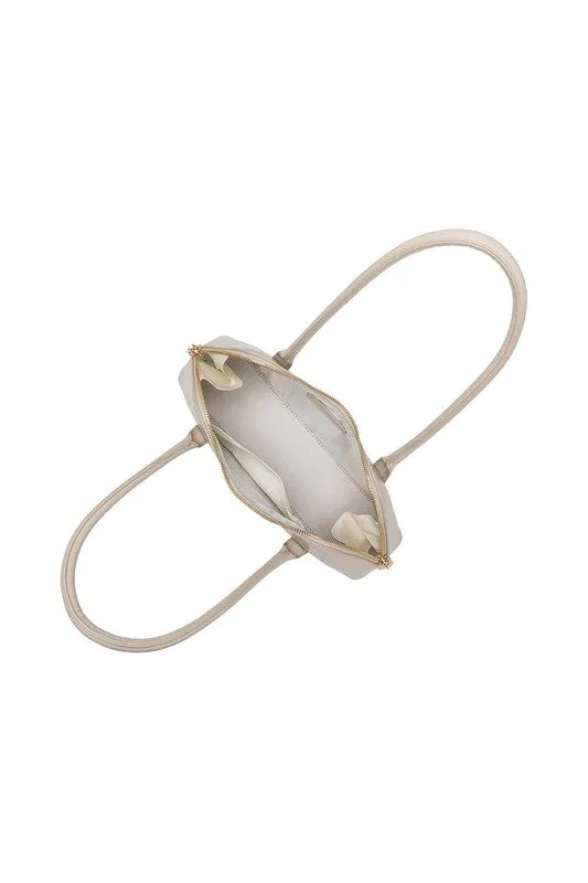 Melie Bianco Dakota Ivory Recycled Vegan Shoulder Bag