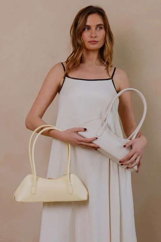 Melie Bianco Dakota Ivory Recycled Vegan Shoulder Bag