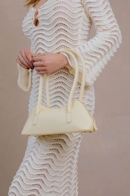 Melie Bianco Dakota Yellow Recycled Vegan Shoulder Bag
