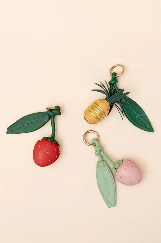 Melie Bianco Pink Strawberry Bag Charm