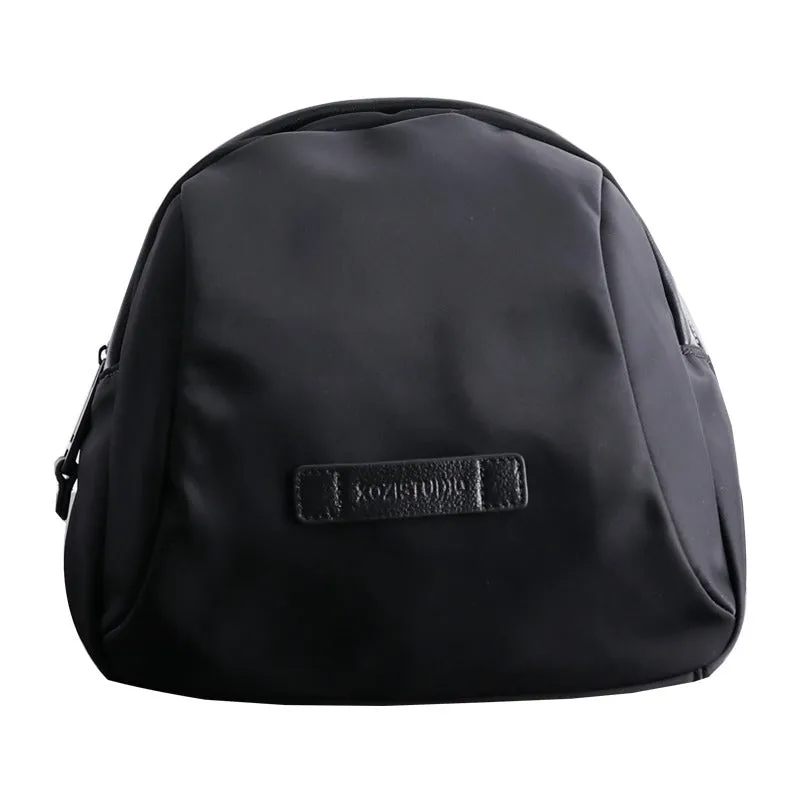 Mens Nylon Leather Crossbody Bag Womens Black Nylon Chest Purse Nylon Sling Bag for Ladies