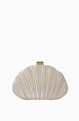 Mermaid Off Duty Satin Shell Clutch