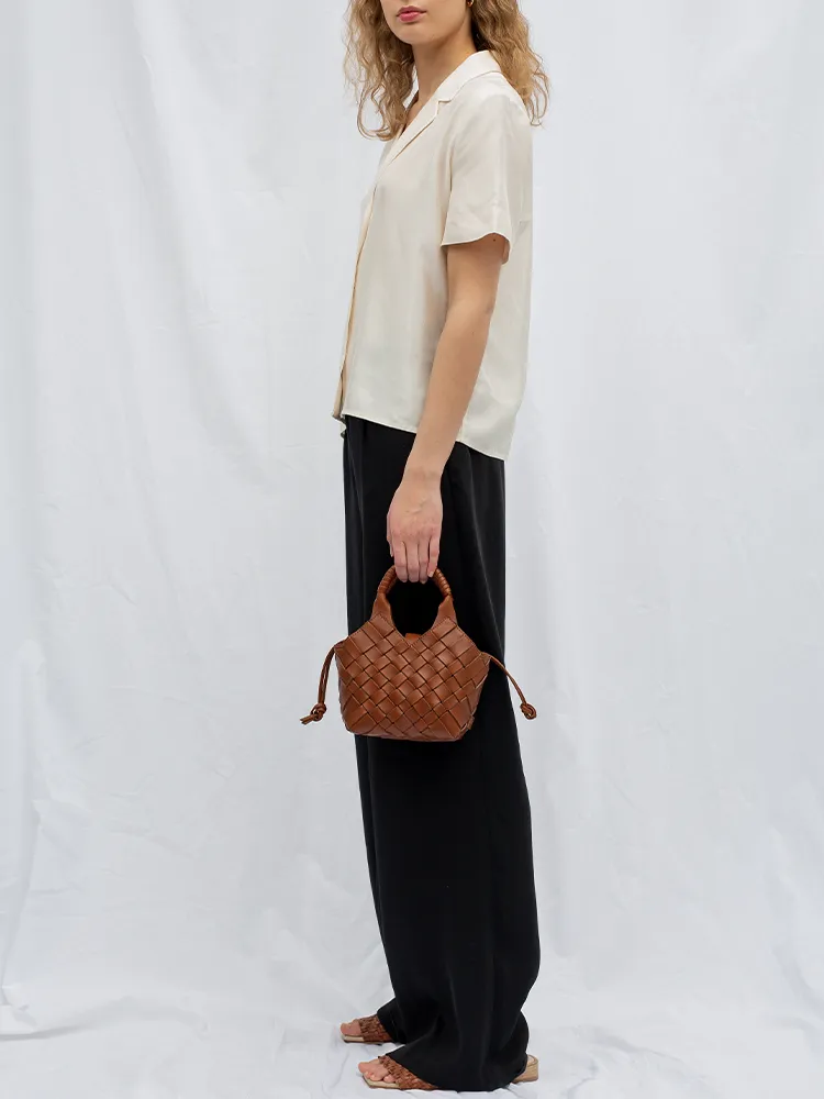 MISU MINI Rose Raffia Crossbody bag