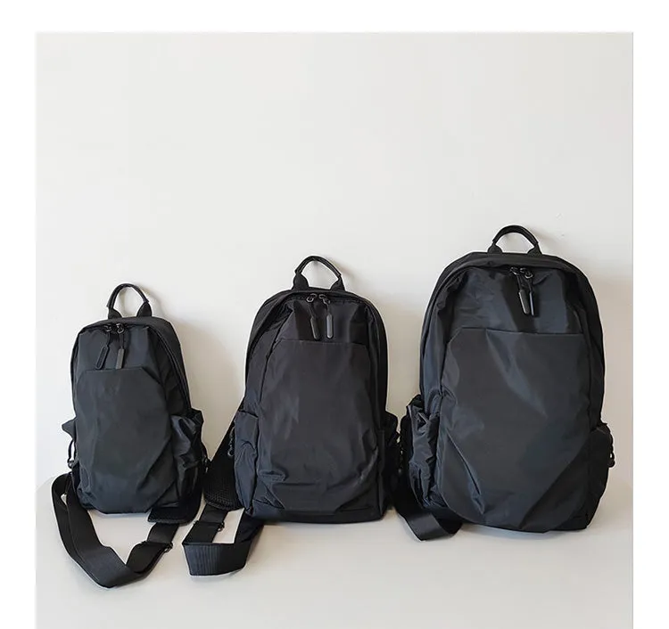 Nylon Black Large Sling Bag For Men Big Sling Bag For Men Large Mens Sling Bag
