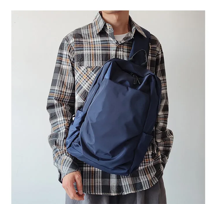 Nylon Gray Large Sling Bag For Men Sling Bag For Big Men Mens Large Sling Bag