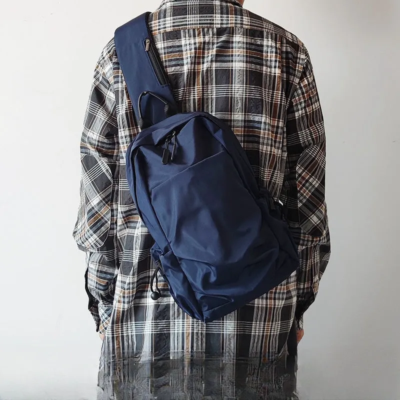 Nylon Gray Large Sling Bag For Men Sling Bag For Big Men Mens Large Sling Bag