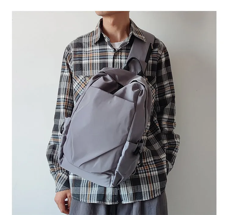 Nylon Gray Large Sling Bag For Men Sling Bag For Big Men Mens Large Sling Bag