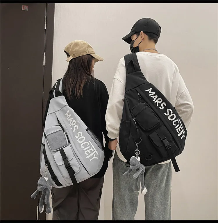 Nylon Large Sling Bag For Big Men Waterproof Hiking Huge Sling Bag For Women