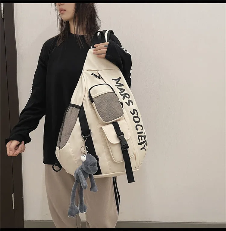 Nylon Large Sling Bag For Big Men Waterproof Hiking Huge Sling Bag For Women