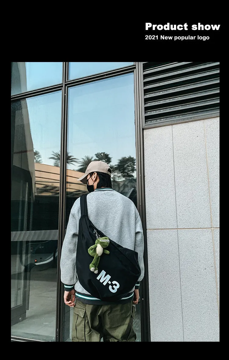Nylon Large Sling Bag For Men Black Big Sling Bag For Big Men Large Womens Sling Bag