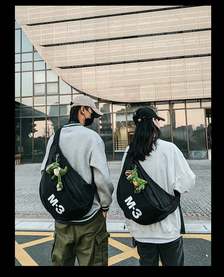 Nylon Large Sling Bag For Men Black Big Sling Bag For Big Men Large Womens Sling Bag