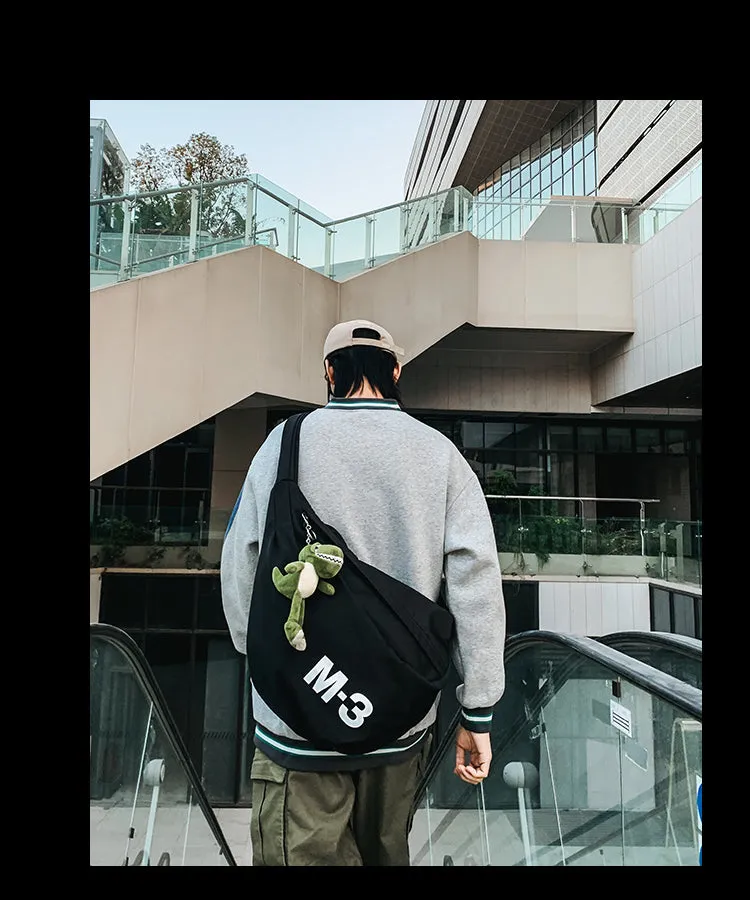 Nylon Large Sling Bag For Men Black Big Sling Bag For Big Men Large Womens Sling Bag