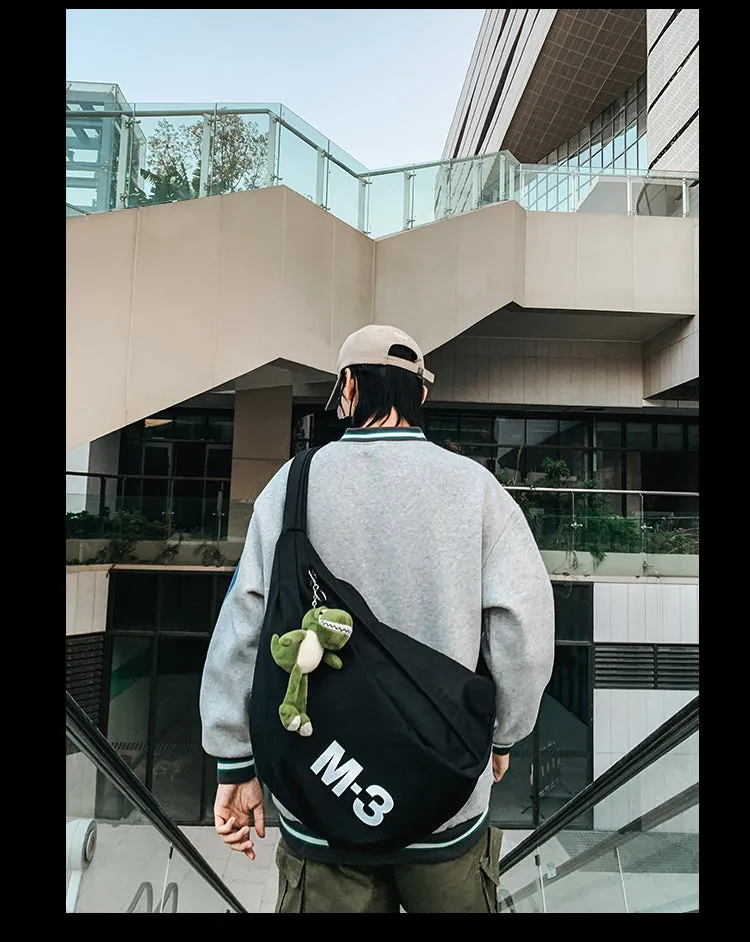 Nylon Large Sling Bag For Men Black Big Sling Bag For Big Men Large Womens Sling Bag