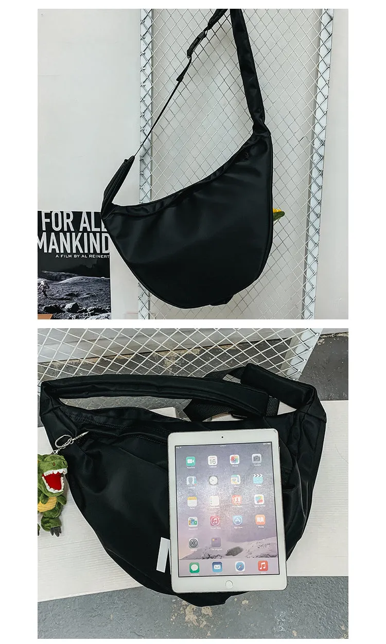 Nylon Large Sling Bag For Men Black Big Sling Bag For Big Men Large Womens Sling Bag