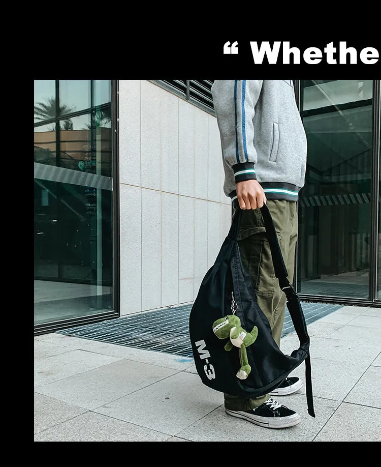 Nylon Large Sling Bag For Men Black Big Sling Bag For Big Men Large Womens Sling Bag