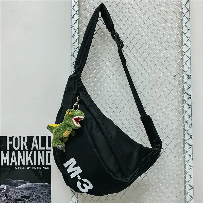 Nylon Large Sling Bag For Men Black Big Sling Bag For Big Men Large Womens Sling Bag