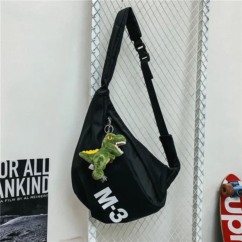 Nylon Large Sling Bag For Men Black Big Sling Bag For Big Men Large Womens Sling Bag