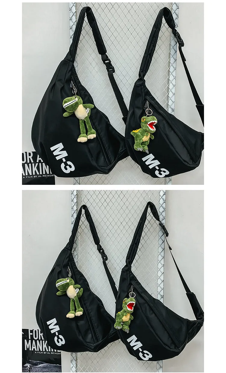 Nylon Large Sling Bag For Men Black Big Sling Bag For Big Men Large Womens Sling Bag