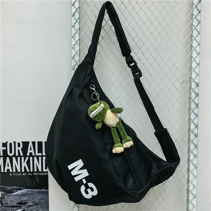 Nylon Large Sling Bag For Men Black Big Sling Bag For Big Men Large Womens Sling Bag