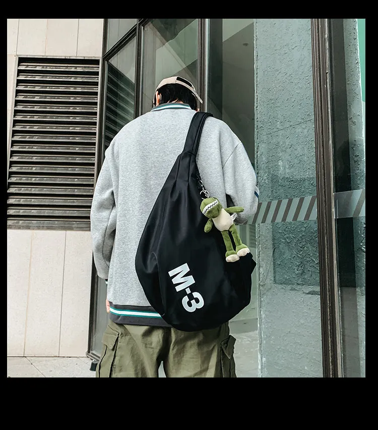 Nylon Large Sling Bag For Men Black Big Sling Bag For Big Men Large Womens Sling Bag
