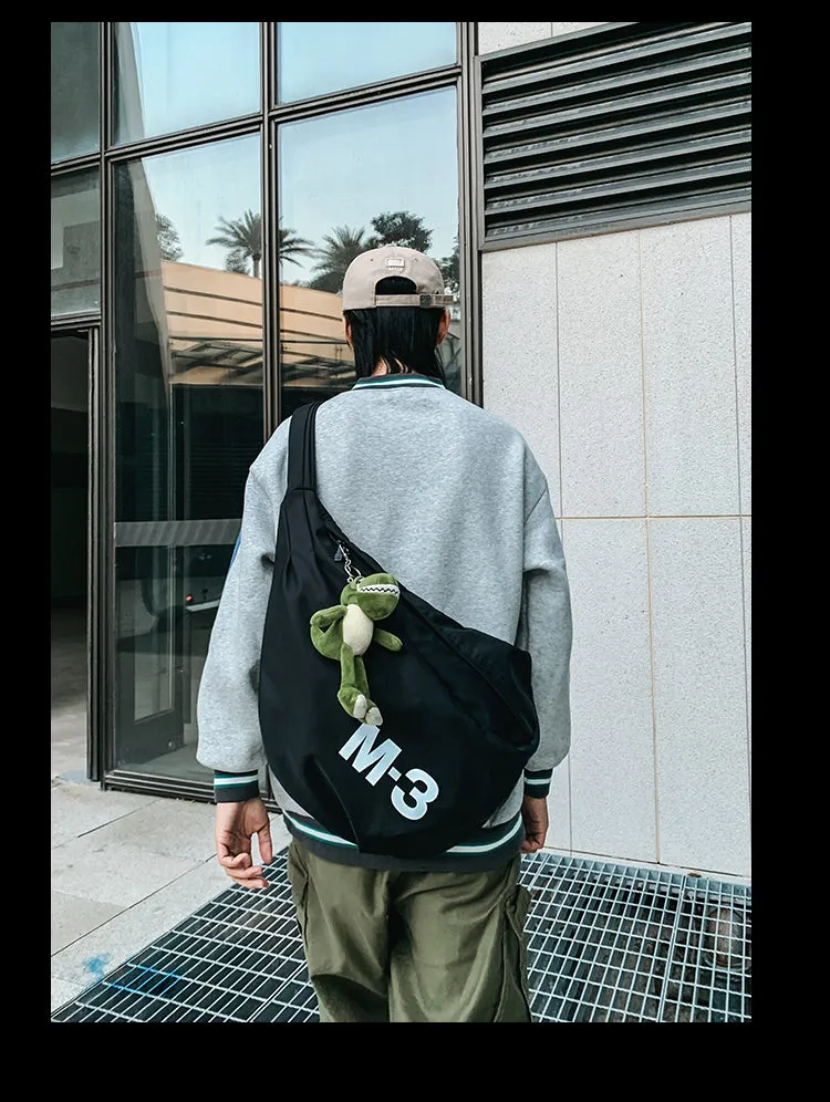 Nylon Large Sling Bag For Men Black Big Sling Bag For Big Men Large Womens Sling Bag