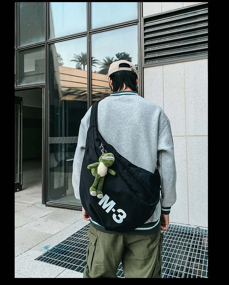 Nylon Large Sling Bag For Men Black Big Sling Bag For Big Men Large Womens Sling Bag