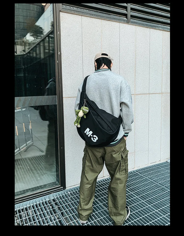 Nylon Large Sling Bag For Men Black Big Sling Bag For Big Men Large Womens Sling Bag