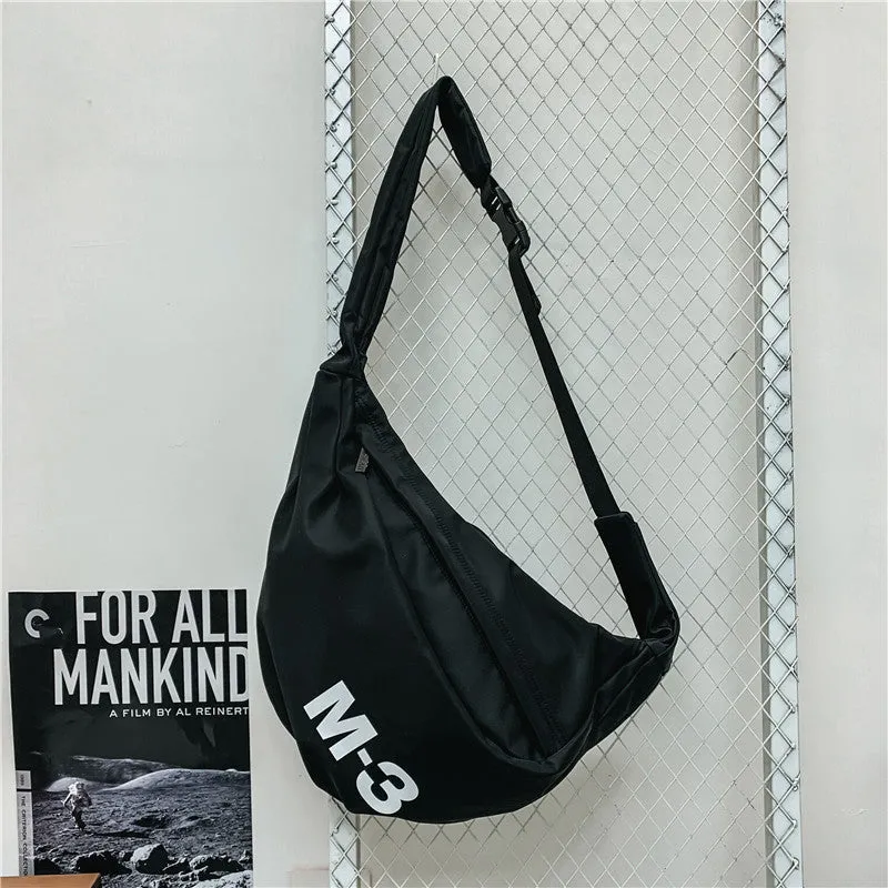 Nylon Large Sling Bag For Men Black Big Sling Bag For Big Men Large Womens Sling Bag