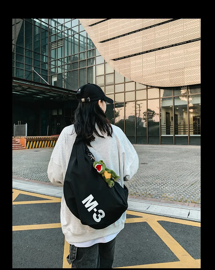 Nylon Large Sling Bag For Men Black Big Sling Bag For Big Men Large Womens Sling Bag