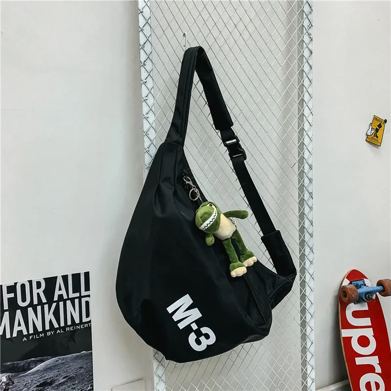 Nylon Large Sling Bag For Men Black Big Sling Bag For Big Men Large Womens Sling Bag