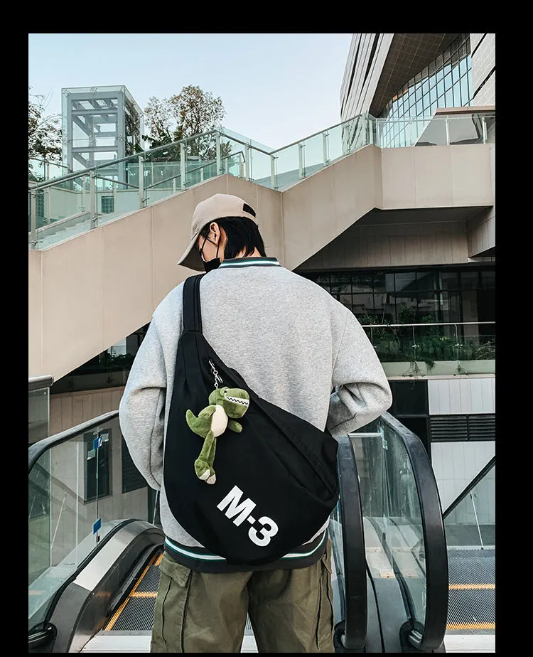 Nylon Large Sling Bag For Men Black Big Sling Bag For Big Men Large Womens Sling Bag