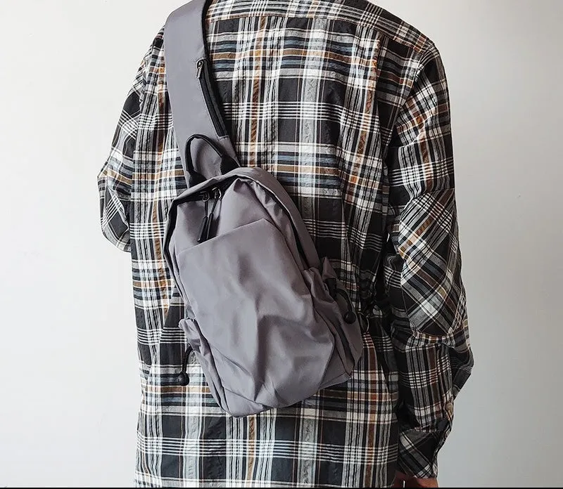 Nylon Navy Large Sling Bag For Men Sling Bag For Big Men Mens Large Sling Bag