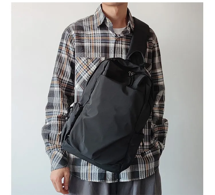 Nylon Navy Large Sling Bag For Men Sling Bag For Big Men Mens Large Sling Bag
