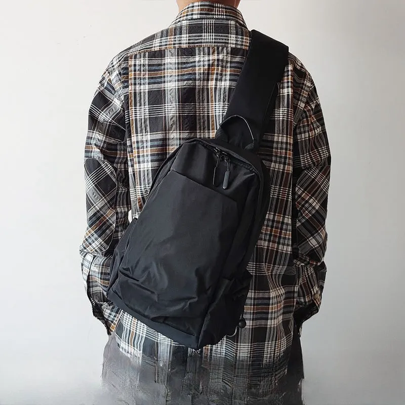 Nylon Navy Large Sling Bag For Men Sling Bag For Big Men Mens Large Sling Bag