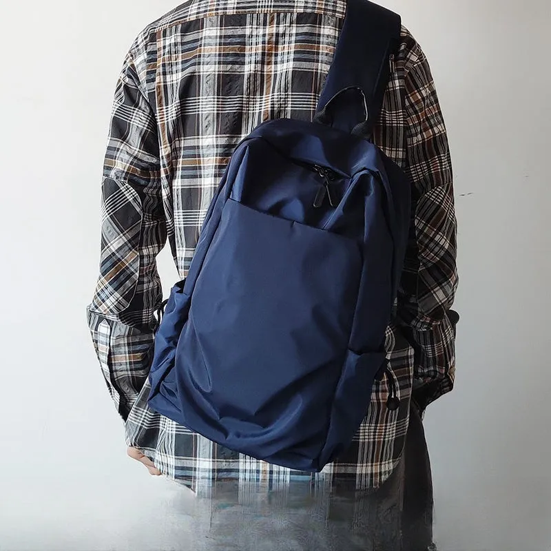 Nylon Navy Large Sling Bag For Men Sling Bag For Big Men Mens Large Sling Bag