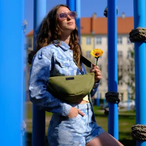 Olive Green Banana Bag