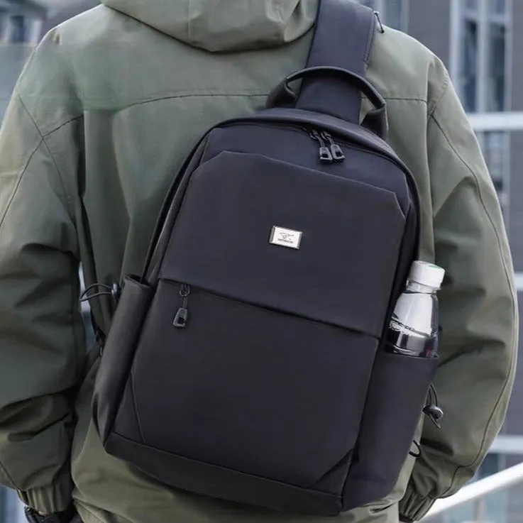Oxford Fabric Big Sling Bag For Men Large Sling Bag For Men Black Large Mens Sling Bag