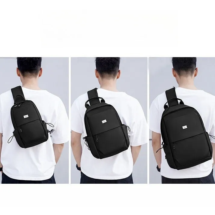 Oxford Fabric Big Sling Bag For Men Large Sling Bag For Men Black Large Mens Sling Bag