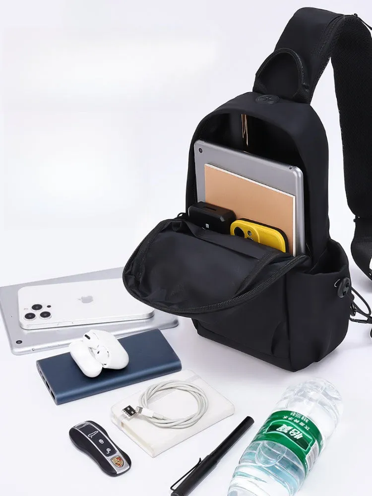 Oxford Fabric Big Sling Bag For Men Large Sling Bag For Men Black Large Sling Bag