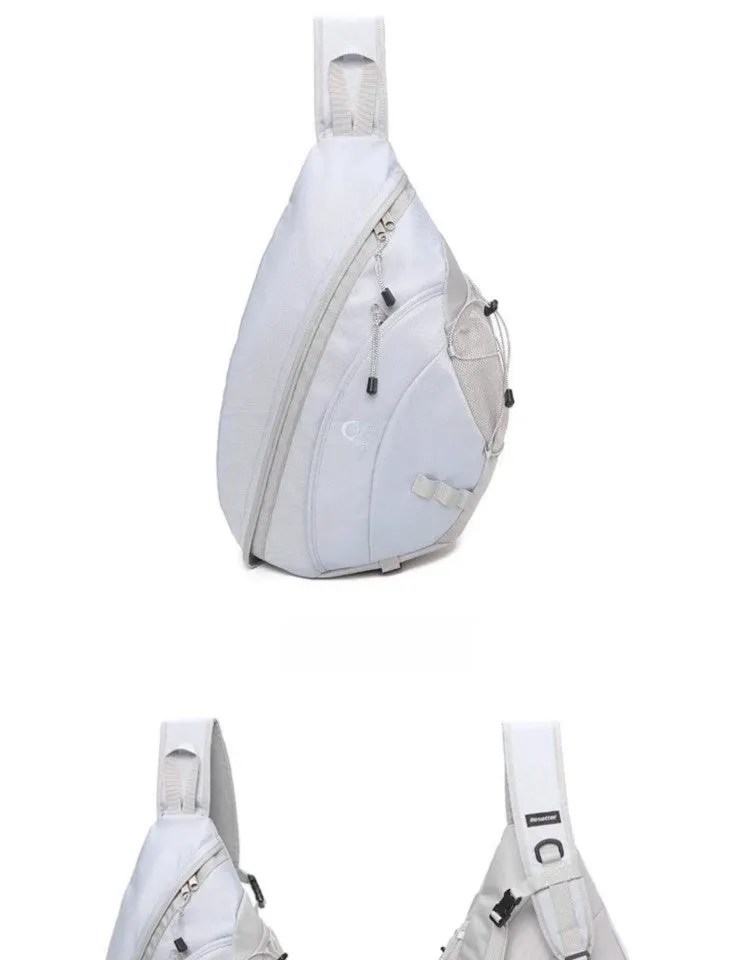 Oxford Fabric Gray Large Sling Bag For Women Waterproof Hiking Sling Bag For Big Men