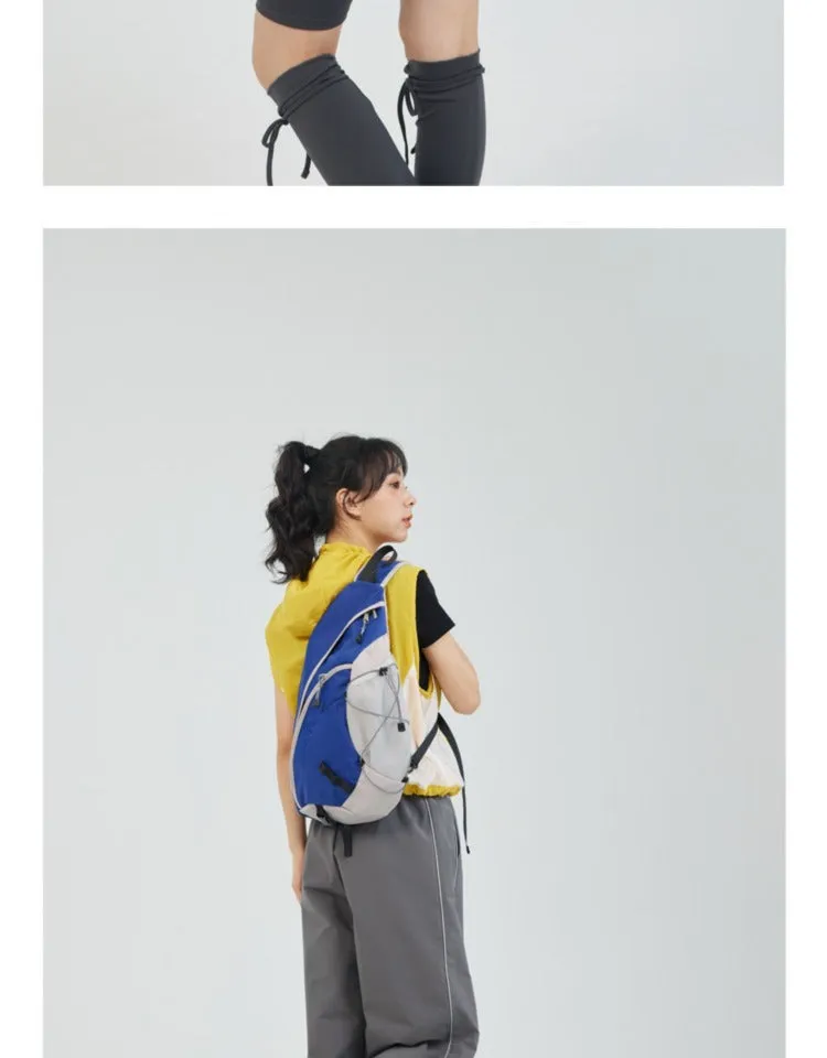 Oxford Fabric Gray Large Sling Bag For Women Waterproof Hiking Sling Bag For Big Men